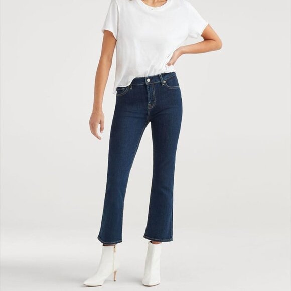 NWT & For All Mankind High Waist Slim Kick Jeans - Picture 1 of 5